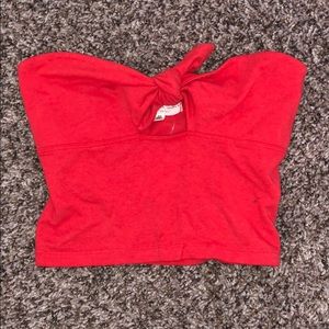 Urban Outfitters Front Tie Bandeau Cropped Top